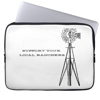 Ondersteun uw lokale ranchers laptop hoesje sleeve
