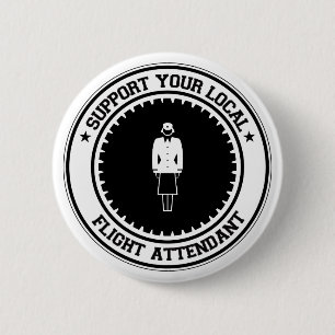 Ondersteun uw lokale vliegbegeleider ronde button 5,7 cm