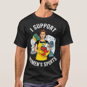 Ondersteun Vrouwensporten Onverslijtbare Volwassen T-shirt