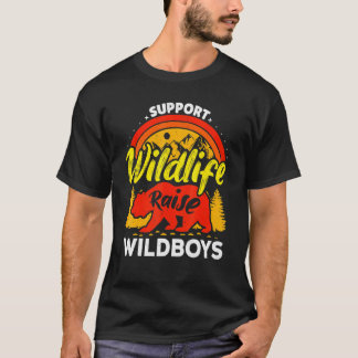 Ondersteun Wilde Natuur Voed Jongens Wilde Kindere T-shirt