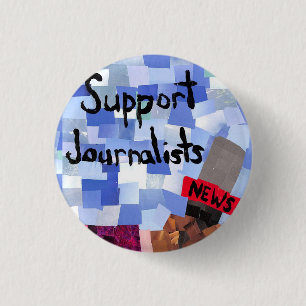 Ondersteunende journalisten ronde button 3,2 cm