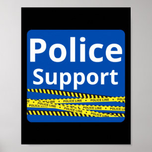 Ondersteunende politie poster