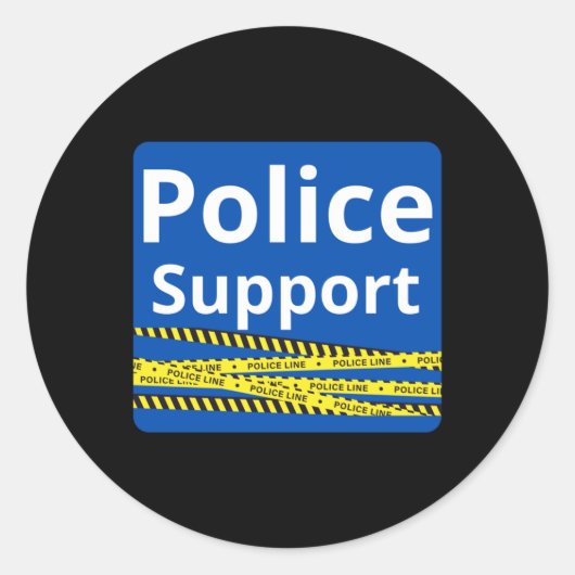Ondersteunende politie ronde sticker (Voorkant)