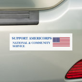 ONDERSTEUNING AMERICORPS-BUMPERSTICKER BUMPERSTICKER (Op auto)