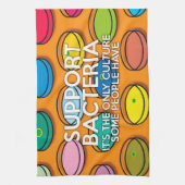 ONDERSTEUNING BACTERIA Science Funny Quote Theedoek (Verticaal)