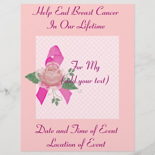 Ondersteuning bij Borstkanker Flyer (Voorkant)