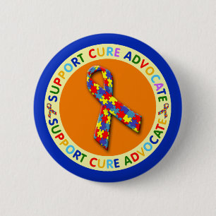 Ondersteuning Cure Advocate Autisme Ronde Button 5,7 Cm