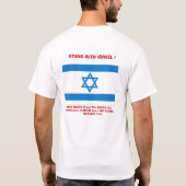 Ondersteuning door Israël T-shirt (Achterkant)