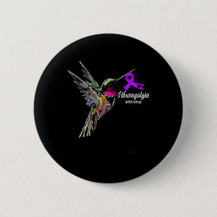 Ondersteuning fibromyalgie Bewustheid Ronde Button 5,7 Cm