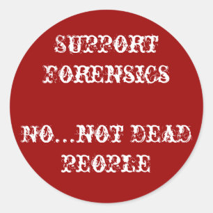 Ondersteuning forensisch onderzoek ronde sticker