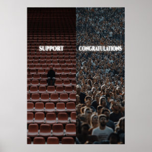 Ondersteuning Gefeliciteerd Motivatie Poster