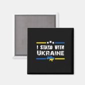 Ondersteuning Ik Sta Met Oekraïense Vlag Amerikaan Magneet (Voorkant / Achterkant)