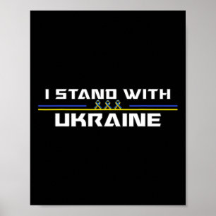 Ondersteuning Ik Sta Met Oekraïne Amerikaanse Oekr Poster