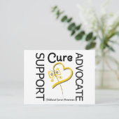Ondersteuning kinderkanker Advocate Cure Briefkaart (Staand voorkant)
