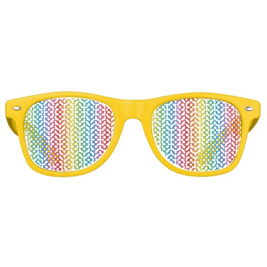 Ondersteuning LGBT Gay Lesbische Pride Rainbow Sha Retro Zonnebril (Voorkant)