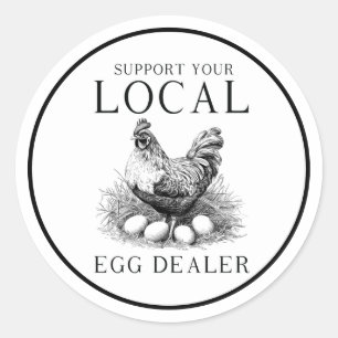 Ondersteuning lokale kippenei dealer Sticker