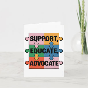 Ondersteuning Opvoeden Advocate Puzzel Stuk Autism Kaart