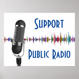 Ondersteuning publieke radio poster