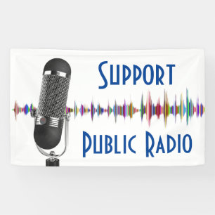 Ondersteuning publieke radio spandoek