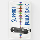 Ondersteuning publieke radio spandoek (Verticaal)