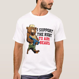 Ondersteuning Recht op Beer Wapens grappige shirts