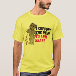 Ondersteuning Recht op Beer Wapens grappige shirts