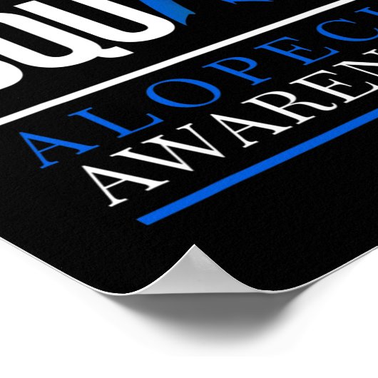 Ondersteuning Squad Alopecia Awareness Haarverlies Poster (Hoek)