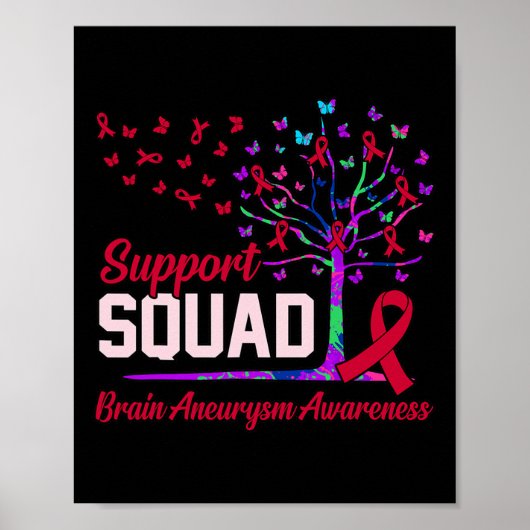 Ondersteuning Squad Brain Aneurysm Awareness Maand Poster (Voorkant)