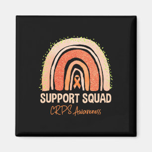 Ondersteuning Squad CRPS Awareness Rainbow Oranje Magneet