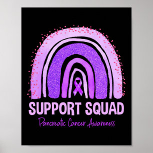 Ondersteuning Squad Pancreas Kanker Awareness Rain Poster