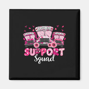 Ondersteuning Squad Roze Leopard School Bus Driver Magneet