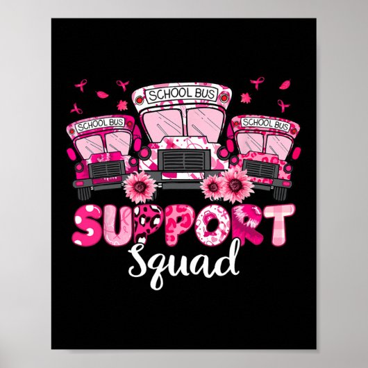 Ondersteuning Squad Roze Leopard School Bus Driver Poster (Voorkant)
