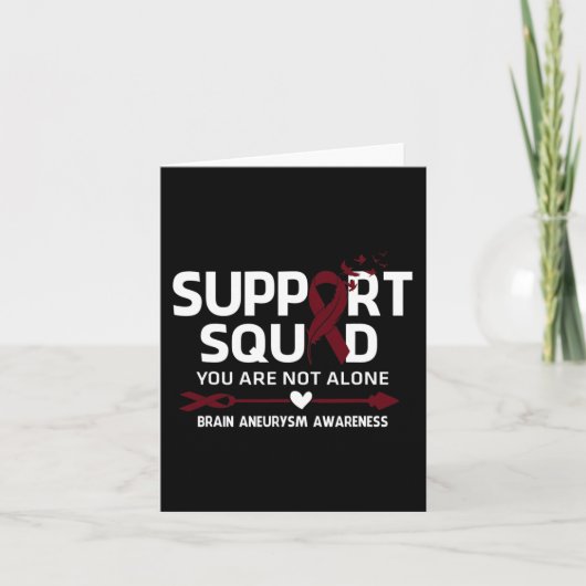 Ondersteuning Squad Warrior Brain Aneurysm Awarene Kaart (Voorkant)