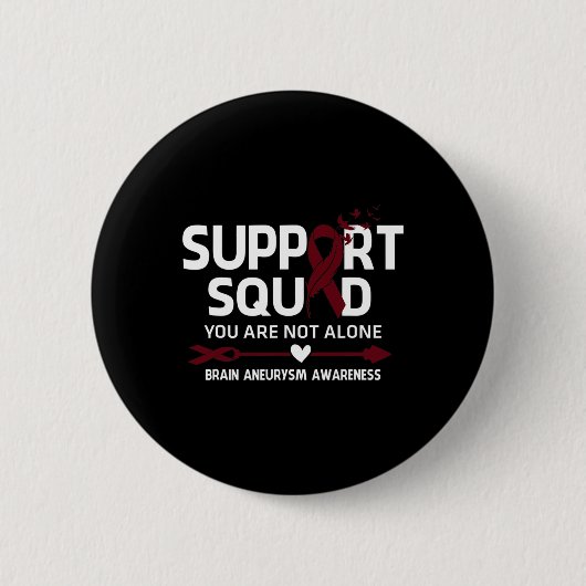 Ondersteuning Squad Warrior Brain Aneurysm Awarene Ronde Button 5,7 Cm (Voorkant)
