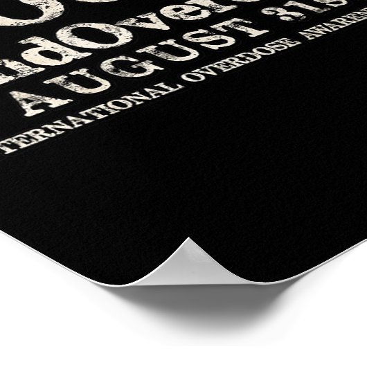 Ondersteuning Stop Overdosering Internationale Ove Poster (Hoek)