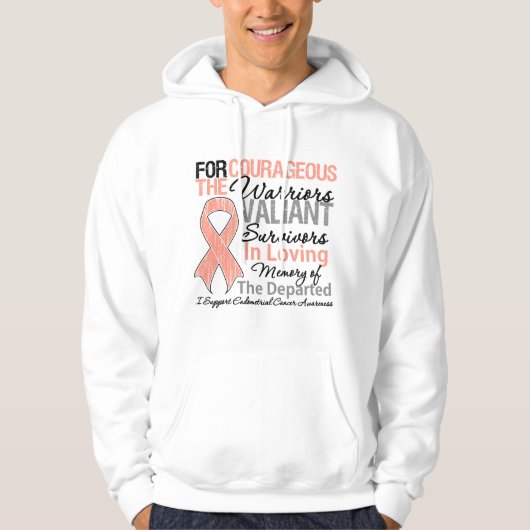 Ondersteuning van bewustmaking van endometriumkank hoodie (Voorkant)
