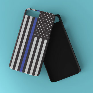 Ondersteuning van de politie Dunne Blauwe Lijn Ame iPhone 8 Plus / 7 Plus Hoesje