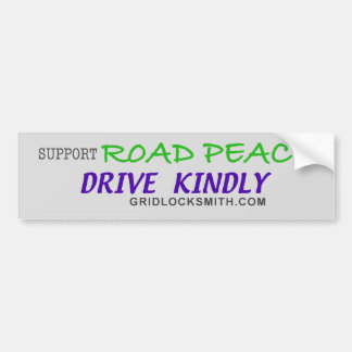 ONDERSTEUNING VAN DE WEG VREDE BUMPERSTICKER