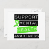 Ondersteuning van geestelijke gezondheid briefkaart (Voorkant / Achterkant)