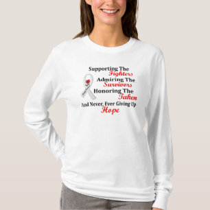 Ondersteuning van het beheer van de 2 LUNG CANCER T-shirt