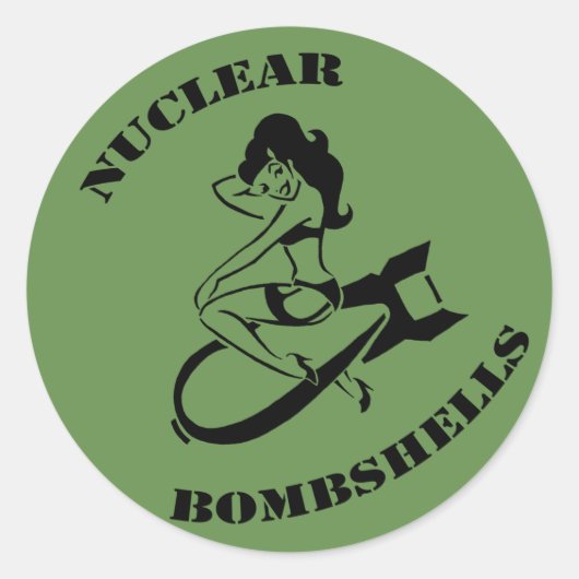 Ondersteuning van kernbommen Display Device Ronde Sticker (Voorkant)