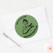 Ondersteuning van kernbommen Display Device Ronde Sticker (Envelop)