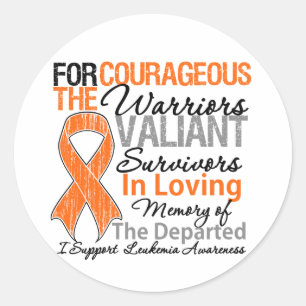 Ondersteuning van leukemie Bewustmaking Ronde Sticker