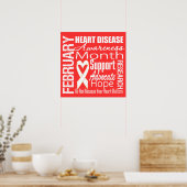 Ondersteuning van maand van bewustmaking van hartz poster (Keuken)