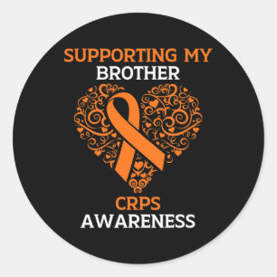 Ondersteuning van mijn broer RSD CRPS Awareness Ma Ronde Sticker