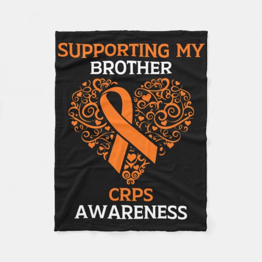 Ondersteuning van mijn broer RSD CRPS Awareness Mo Fleece Deken (Voorkant)