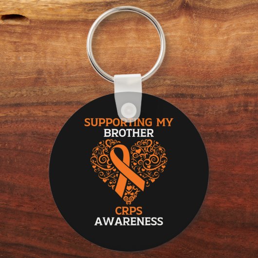 Ondersteuning van mijn broer RSD CRPS Awareness Mo Sleutelhanger (Voorkant)