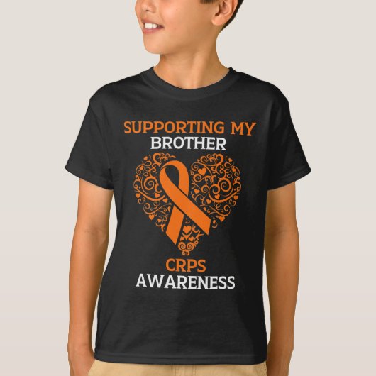 Ondersteuning van mijn broer RSD CRPS Awareness Mo T-shirt (Voorkant)