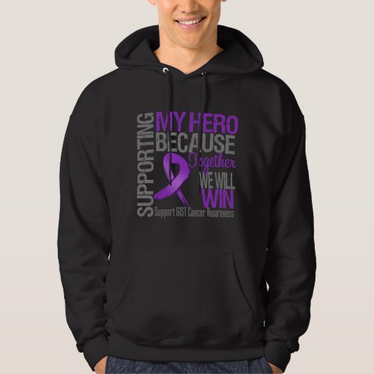 Ondersteuning van mijn heldhaftigheid - GIST Cance Hoodie (Voorkant)