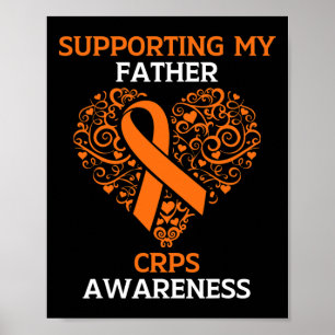 Ondersteuning van mijn vader RSD CRPS Awareness Mo Poster